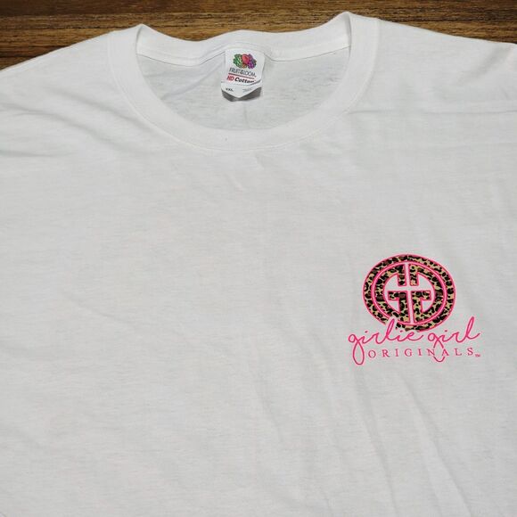 Girlie Girl Originals SS White Tee "Trademark" - Size 2XL - Picture 4 of 5